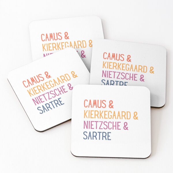 Item preview, Camus & Kierkegaard & Nietzsche & Sartre designed and sold by StickerSparkle.