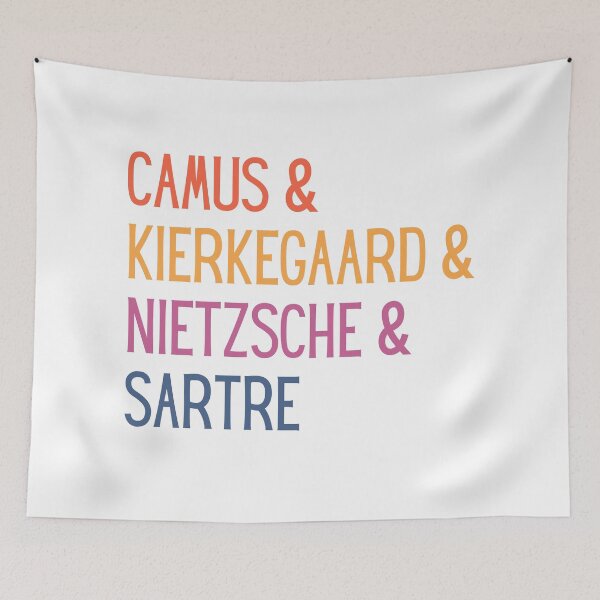 Item preview, Camus & Kierkegaard & Nietzsche & Sartre designed and sold by StickerSparkle.