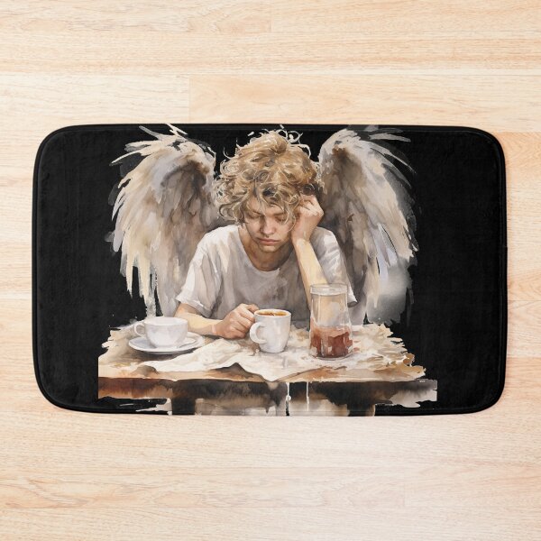 Item preview, Sleepy Angel Before Coffee Watercolor Style designed and sold by AnnaMDesign.