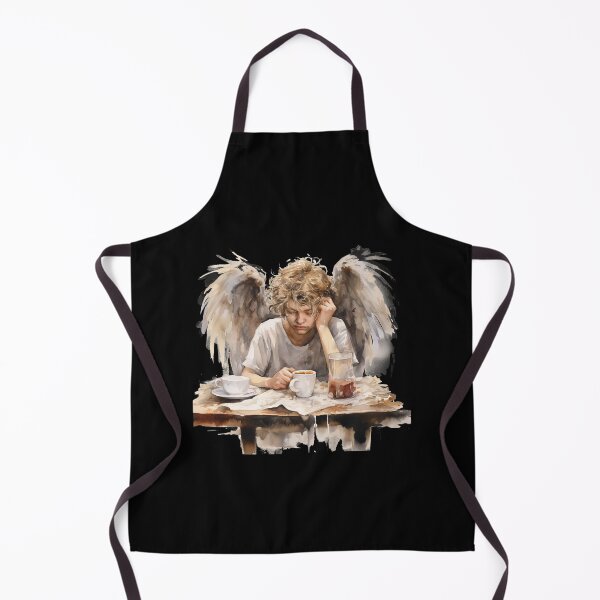 Item preview, Sleepy Angel Before Coffee Watercolor Style designed and sold by AnnaMDesign.