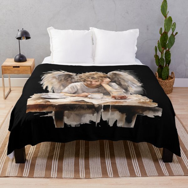 Item preview, Sleepy Angel Before Coffee Watercolor Style designed and sold by AnnaMDesign.