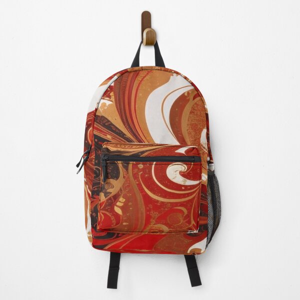 Item preview, Abstract Dark Red, White, Gold Acrylic Digital Painting designed and sold by BirdsnStuff.