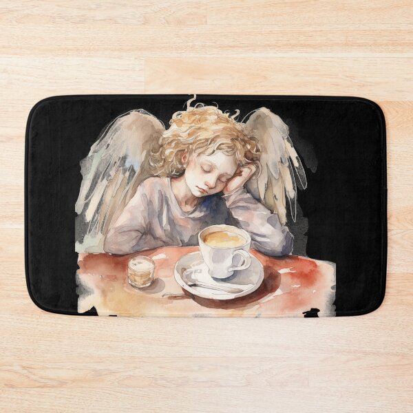 Item preview, Sleepy Angel Before Coffee Watercolor Style designed and sold by AnnaMDesign.