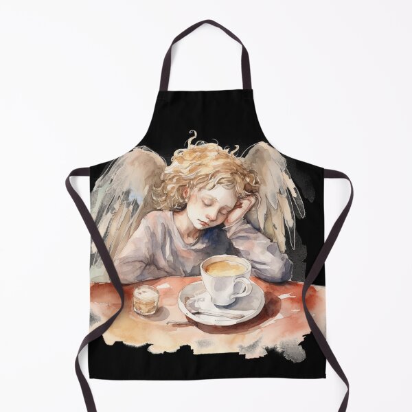Item preview, Sleepy Angel Before Coffee Watercolor Style designed and sold by AnnaMDesign.