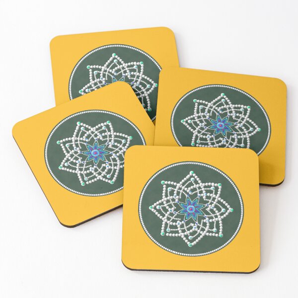 Item preview, Hridaya kamalam kolam/muggu/Rangoli - Green Background designed and sold by ShreecreatE.