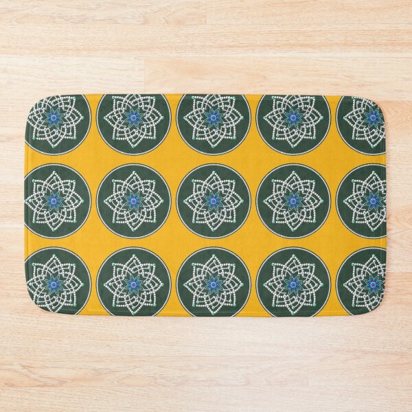 Item preview, Hridaya kamalam kolam/muggu/Rangoli - Green Background designed and sold by ShreecreatE.