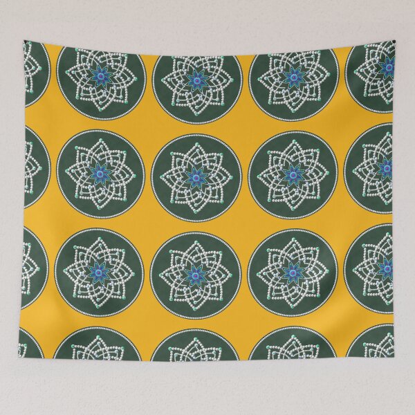 Item preview, Hridaya kamalam kolam/muggu/Rangoli - Green Background designed and sold by ShreecreatE.