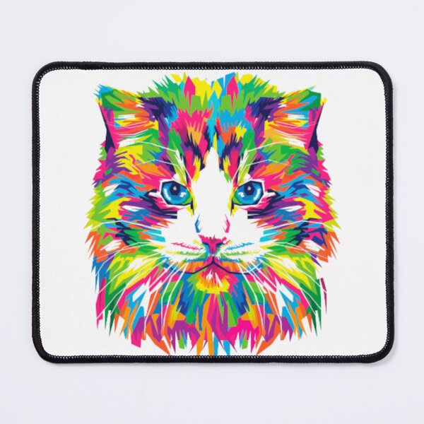 Item preview, Colorful abstract cat face designed and sold by Kashear.