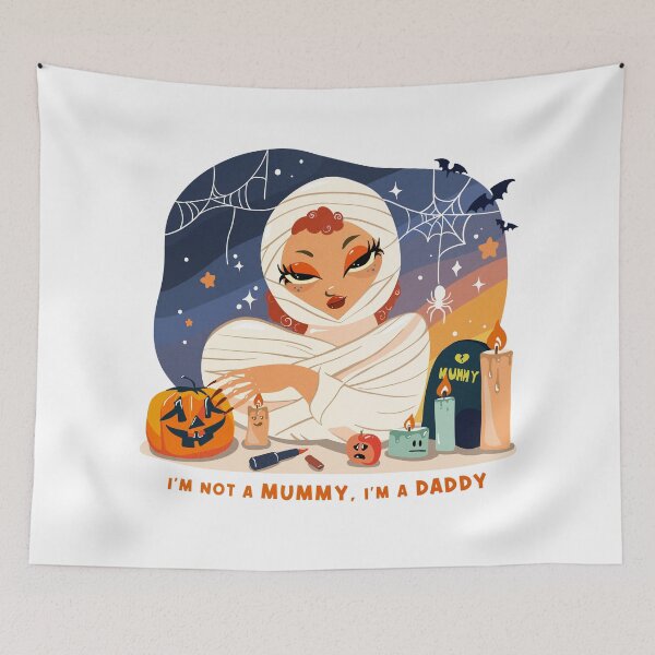 Item preview, I'm not a mummy, I am a Daddy funny halloween Mummy  designed and sold by enchantedrealm.