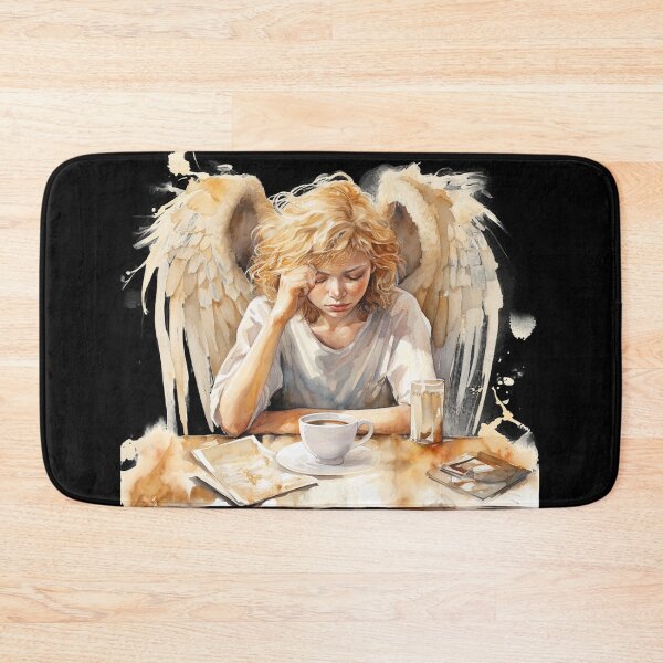 Item preview, Sleepy Angel Before Coffee Watercolor Style designed and sold by AnnaMDesign.