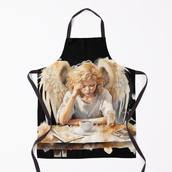 Item preview, Sleepy Angel Before Coffee Watercolor Style designed and sold by AnnaMDesign.