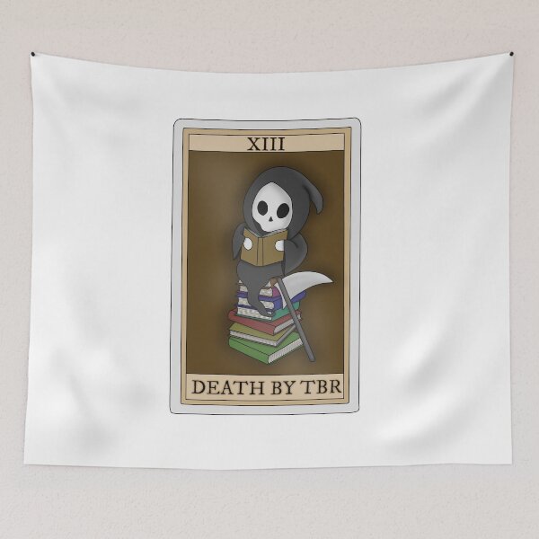Item preview, Death by TBR (bookish tarot card collection) designed and sold by Becky-Marie.