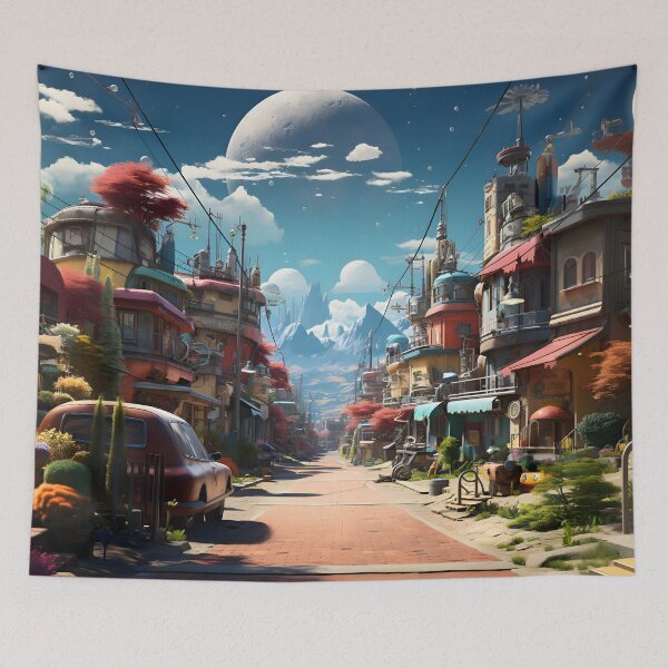 Item preview, Colerful old town designed and sold by oilidesing.