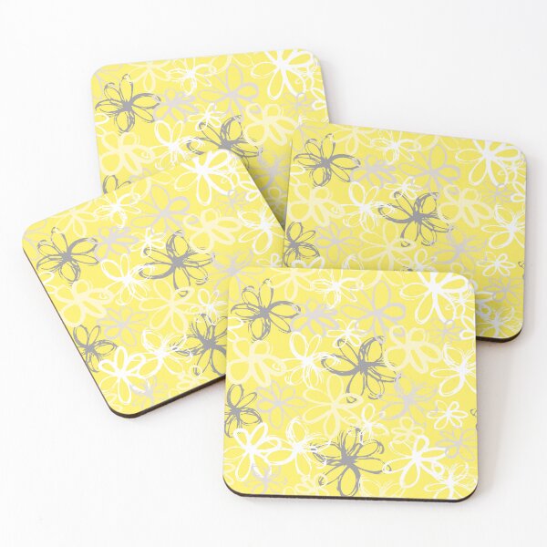 Item preview, Bright Yellow Floral flower botanical pattern designed and sold by Nicola-Rowe.