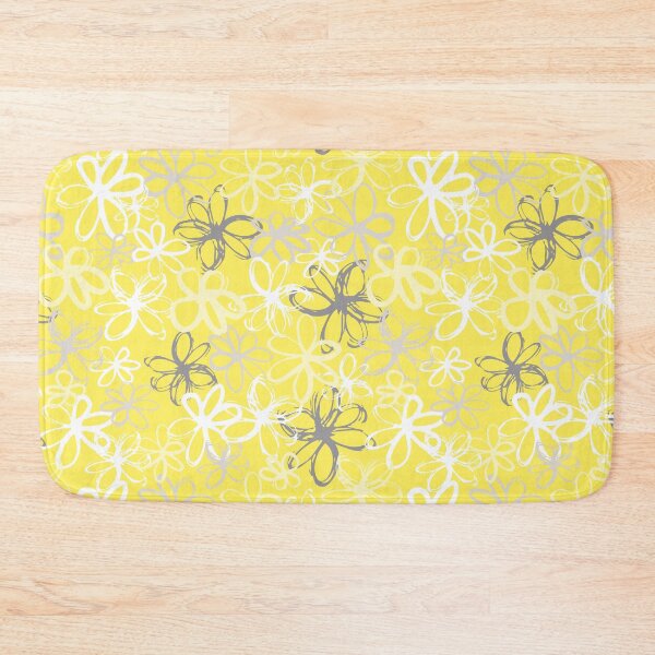 Item preview, Bright Yellow Floral flower botanical pattern designed and sold by Nicola-Rowe.