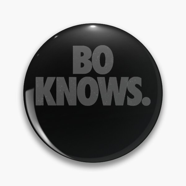 Item preview, Bo knows gray vintage text logo designed and sold by NellieSatter.