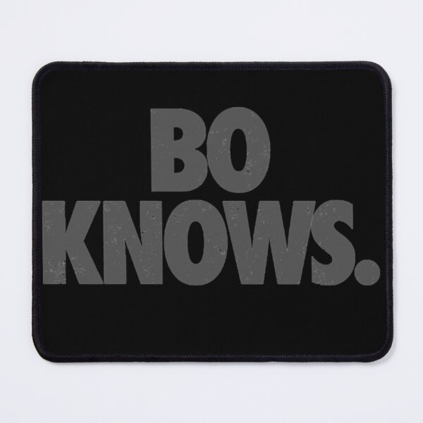 Item preview, Bo knows gray vintage text logo designed and sold by NellieSatter.