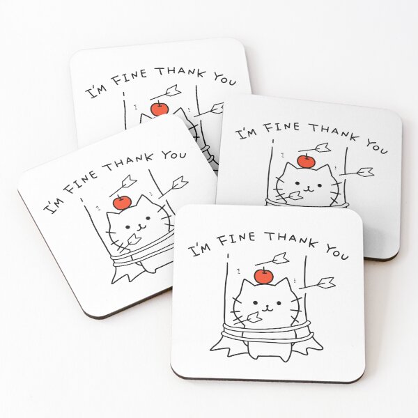 Item preview, I am Fine Thank You Cat  designed and sold by sleepycharis.