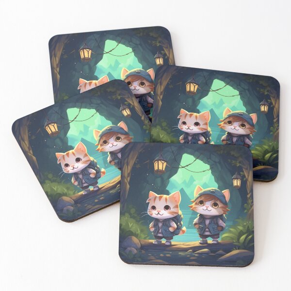 Item preview, The adventurous cats designed and sold by Riverside-Moon.