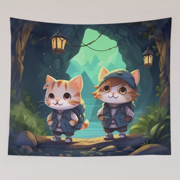 Item preview, The adventurous cats designed and sold by Riverside-Moon.