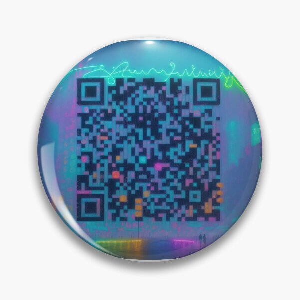 Item preview, QR code art rickroll cyberpunk city designed and sold by QrGuy.