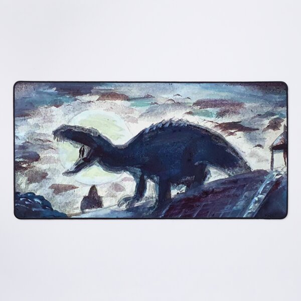 Item preview, indoraptor painting wallpaper designed and sold by dsmokry.