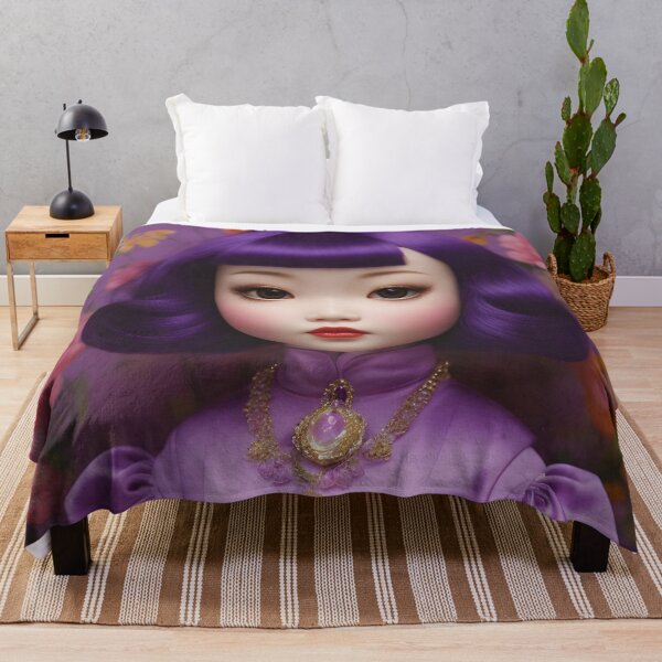 Item preview, Purple Haired Asian Dolly Daydream designed and sold by Tau Tia L Douglass.