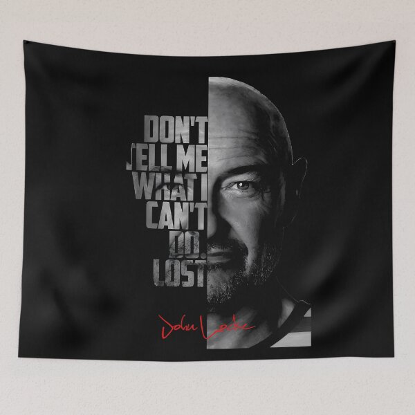 Item preview, Black and white John Locke Lost tv show quote poster designed and sold by LavaAryana.