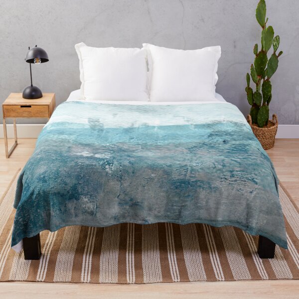 Item preview, Moody Minimalist Seascape in Aqua Blue and Grey designed and sold by Janine Aykens.