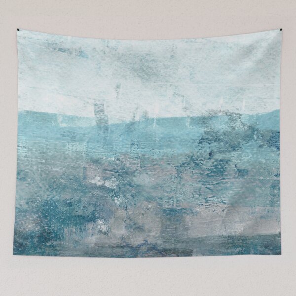 Item preview, Moody Minimalist Seascape in Aqua Blue and Grey designed and sold by Janine Aykens.