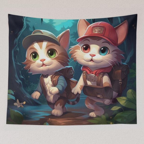 Item preview, The  adventurous cats designed and sold by Riverside-Moon.