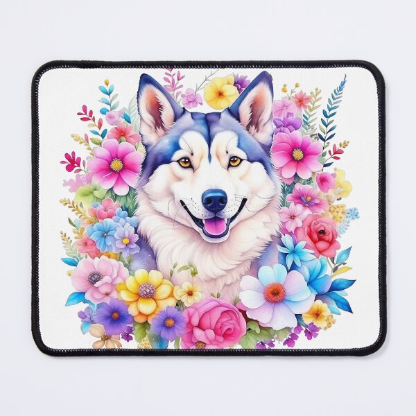 Item preview, Cute dog in an ocean of flowers designed and sold by Sergey83.