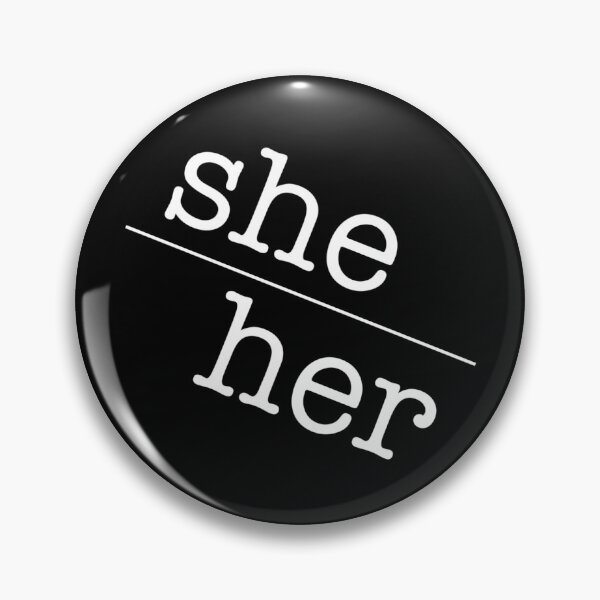 Item preview, She/Her Gender Identity Pronoun LGBTQ+ Inclusive  designed and sold by The Junto Shop.
