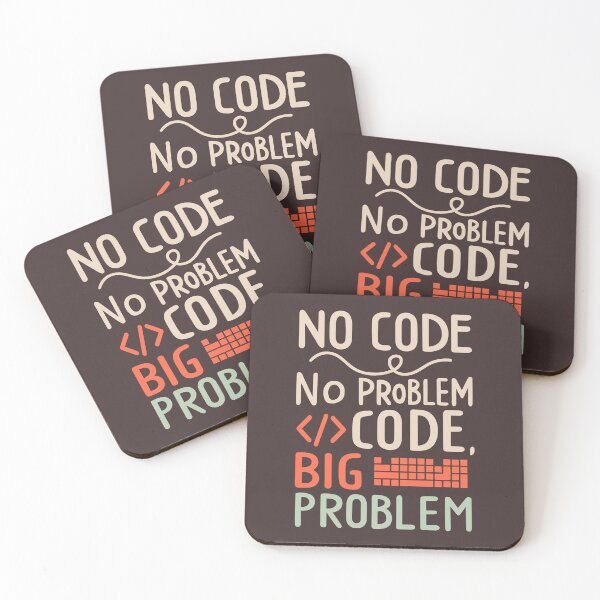 Item preview, No code, no problem. Code, big problem designed and sold by RocketArtInd.