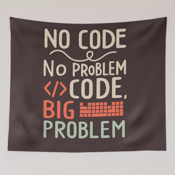 Item preview, No code, no problem. Code, big problem designed and sold by RocketArtInd.