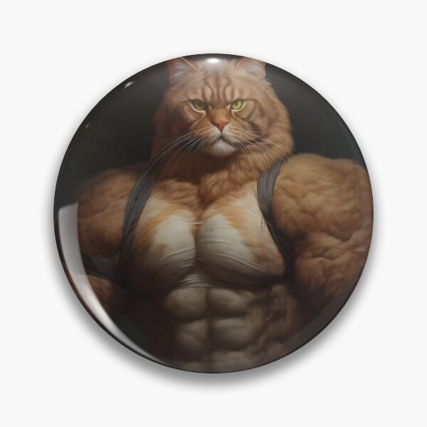 Item preview, muscular cat designed and sold by Art91design.