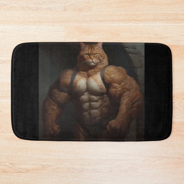 Item preview, muscular cat designed and sold by Art91design.