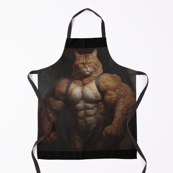 Item preview, muscular cat designed and sold by Art91design.