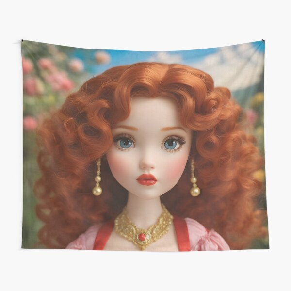 Barbie With Red Hair Tapestry