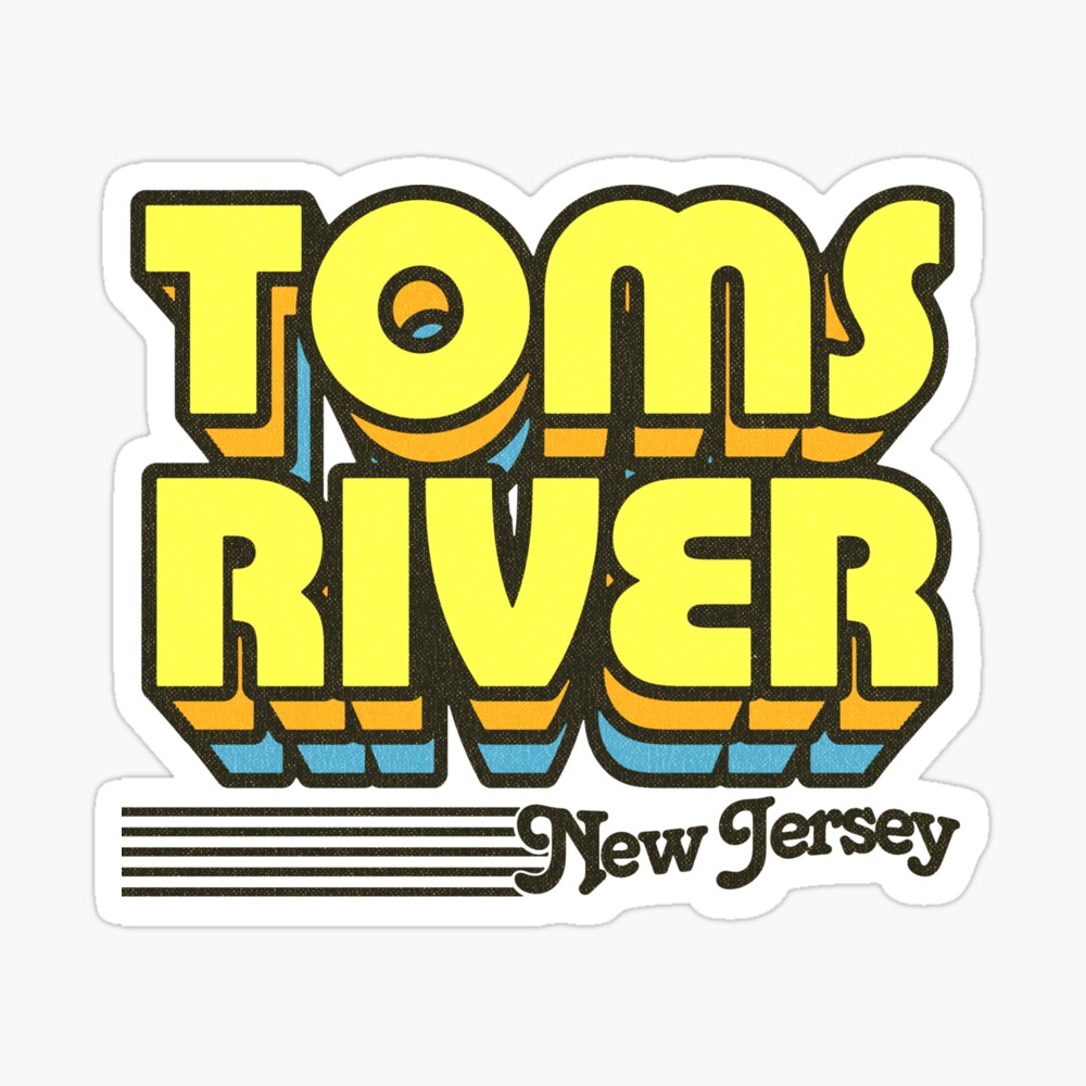Toms River, New Jersey | Retro Stripes Sticker