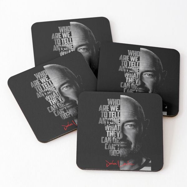 Item preview, Black and white John Locke Lost tv show quote poster designed and sold by LavaAryana.