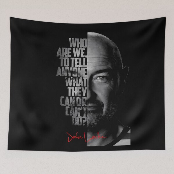 Item preview, Black and white John Locke Lost tv show quote poster designed and sold by LavaAryana.
