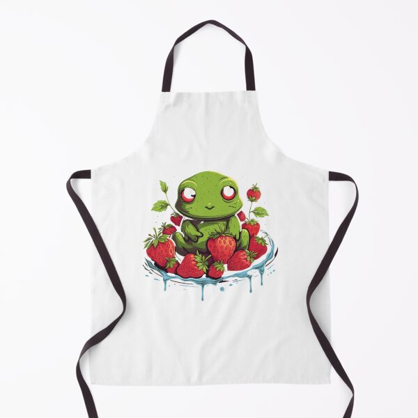 Item preview, kawaii frog with strawberries sticker designed and sold by funnyshop222.