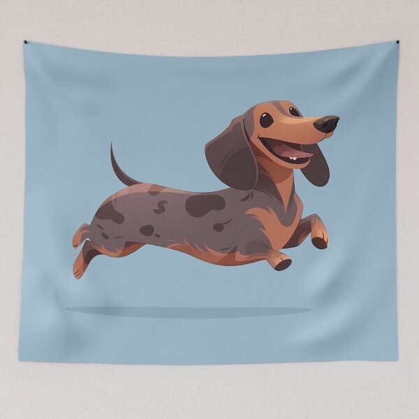 Item preview, Dapple Dachshund Jumping designed and sold by lunaticbear.