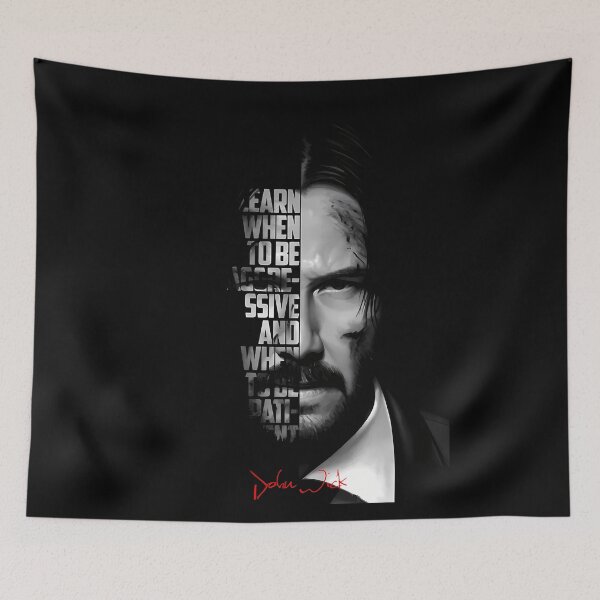 Item preview, Cita de John Wick en blanco y negro. designed and sold by LavaAryana.