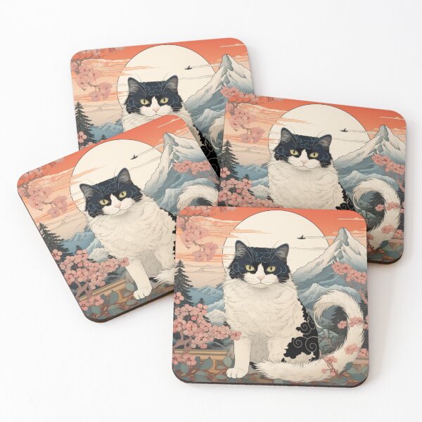 Item preview, Ukiyo-e cat designed and sold by vintageUkiyoe.