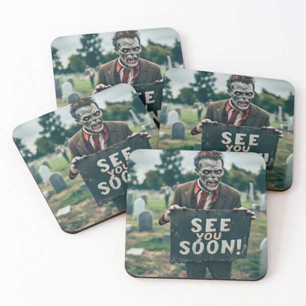 Item preview, Zombie Greeting: A Spooky 'See You Soon' designed and sold by AmazinfArt.