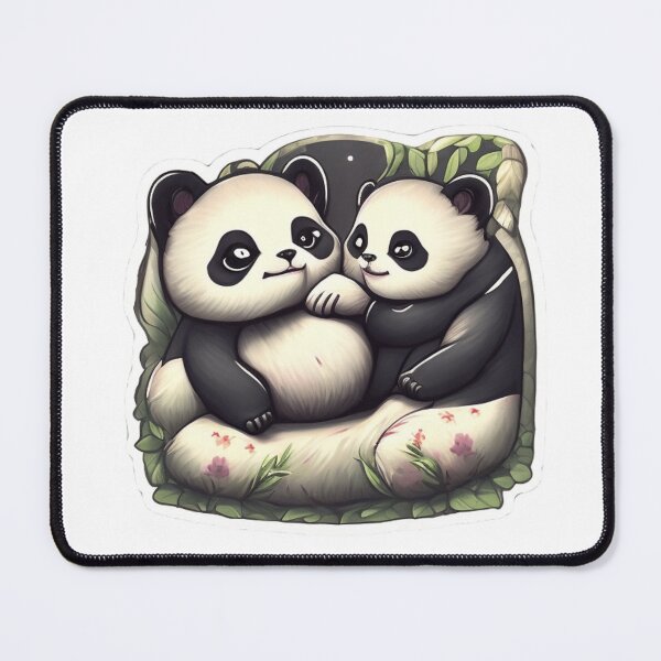 Item preview, cute pandas loving each other sticker designed and sold by Tape2Sticker.