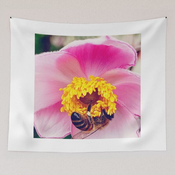 Item preview, Industrious bee on Japanese anemone designed and sold by angel1.