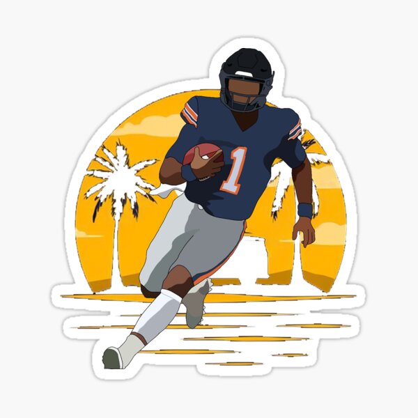 Justin Fields STICKER - Chicago Bears NFL Quarterback Bears Rookie